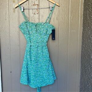 Lulu’s Floral Green Summer Dress